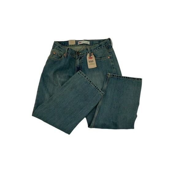 Levi's 550 Denim Jeans Womens 10M Husky Relaxed Tapered Leg Adjustable Blue NWT - Picture 5 of 9